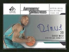 2003-04 SP Signature Edition David West Authentic Signatures On-Card Auto #AS-WE