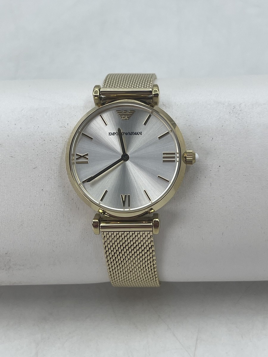 Ar1957 Armani Ladies Watches Gold Emporio Armani Women's Mesh