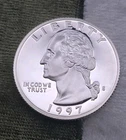 1997 S 90% Silver Proof Washington Quarter 25c