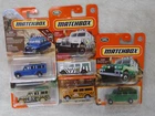 Matchbox 5 Car Lot 65 Land Rover Gen II Blue Green Tan Orange White Zebra Stripe