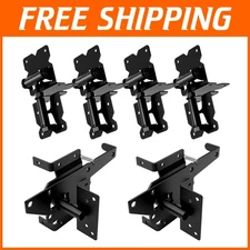 Self Closing Gate Hardware Set - 4 Hinges & 2 Latches