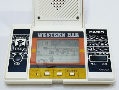 Vintage Casio Western Bar CG-300 Retro handheld game - For Parts