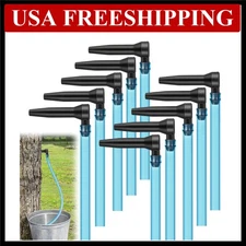 10 Set Maple Syrup Tapping Kit - Reusable 2 Ft Food Grade Tubing Drop Lines Extr