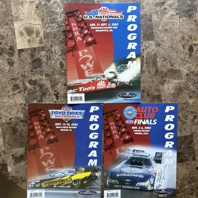 Lot of 3 2005 NHRA Programs US Nationals AAA Auto Club Finals Drag Racing