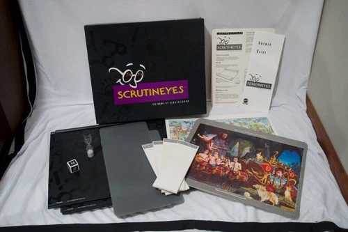 SCRUNTINEYES Board Game of Closer Looks Mattel 1992 Vintage *COMPLETE*