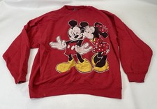 Disney Mickey Unlimited Jerry Leigh Mickey and Minnie Sweater Mens Size XL Red