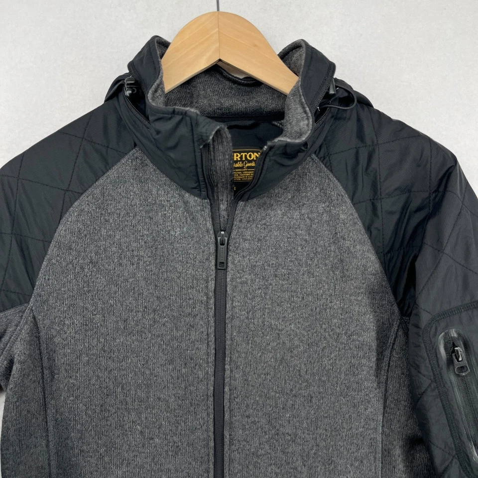 BURTON Sudadera con Capucha Mujer M Dryride Pierce Chaqueta Polar Sudadera Cremallera Completa Gris Foto 4 de 4