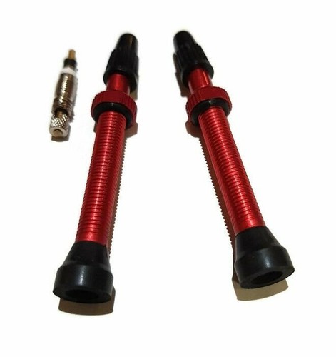 50mm Pair Tubeless French Presta Bicycle Tubeless Valves plus spare Core! - Picture 6 of 11