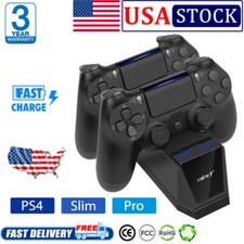 Dual Fast Charger Dock Station Charging Stand For PS4 PlayStation 4 Controller