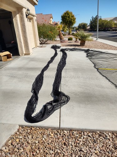 85' X 10' Black Square Nylon Hockey Net Hard Impact Netting  1 1/2" - Picture 8 of 8