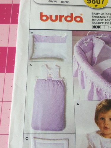 Burda Pattern 9807 Accessori per Bambini Sacchi a pelo Cuscino NON TAGLIATO - Foto 3 di 6