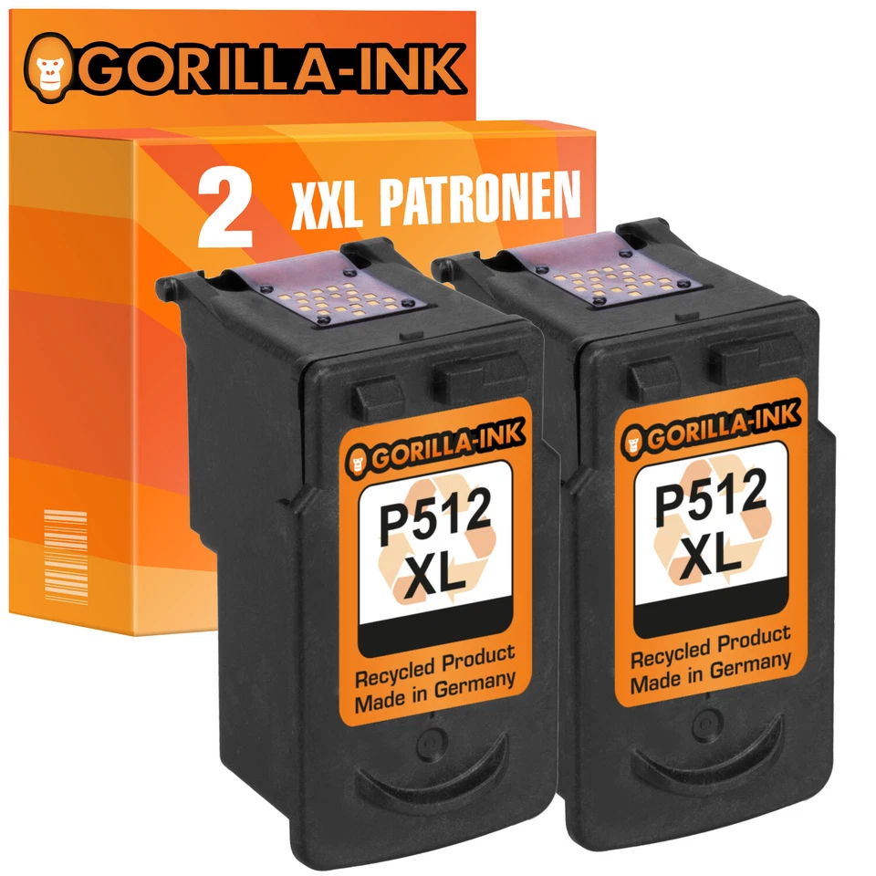 2 Patronen XL Black für Canon PG-512 Pixma IP 2700 MP 230 MP 235 MP 240 MP 250