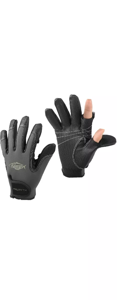 Palmyth Neoprene Fishing Gloves for Men and Women 2 Cut Fingers Flexible