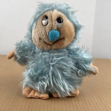 Vintage DAN BRECHNER Plush Disheveled Blue Creature Man Plushie 8"