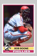 1976 style BOB BOONE Phillies Sports Poster MLB Shot 24X36in photo