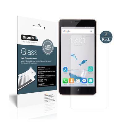 2x Schutzfolie für Leagoo Kiicaa Power matt - Anti-Shock 9H Folie dipos Glass