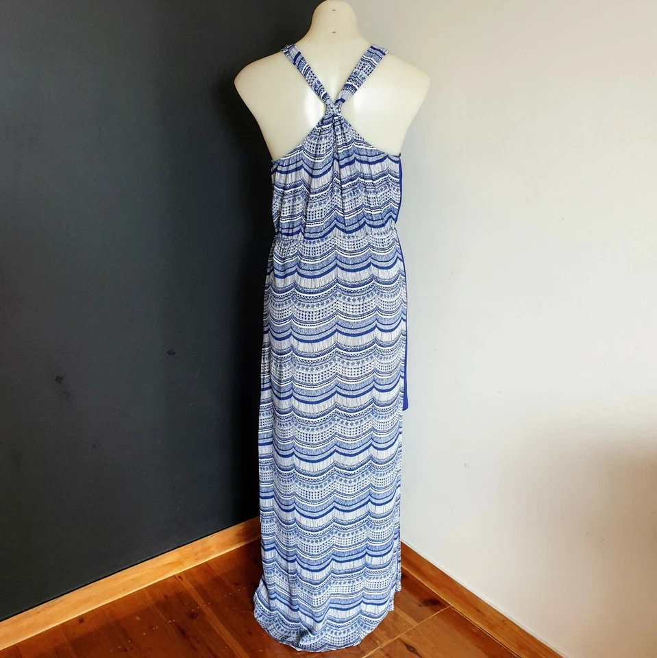 Talla 8 para mujer 'WISH' Impresionante vestido maxi marina azul y blanco - COMO NUEVO  Foto 4 de 4