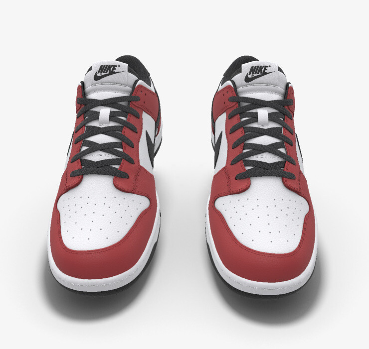 Nike Dunk Low 'Chicago' ID By You Retro White/Red-Black Men