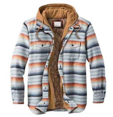 Men Plaid Work Jacket Lumberjack Hooded Flannel Shirt Sherpa Warm Hoodie New - Picture 71 of 76