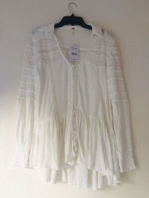 Top Free People Set To Stun - Encolure V Avec Inserts En Dentelle - Taille XS - Neuf Avec étiquettes