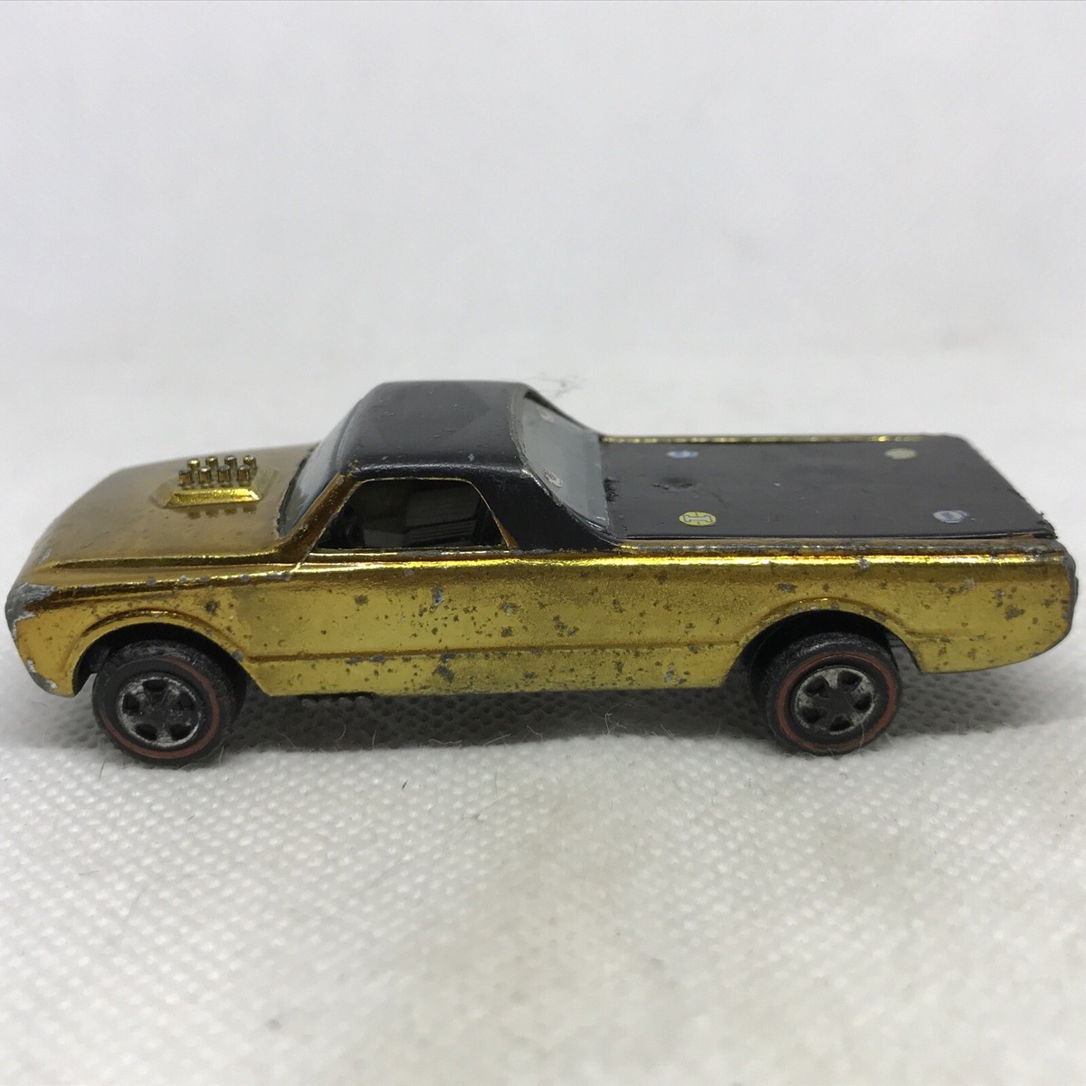 Hot Wheels Redline Custom Fleetside 1968 Gold Made In United