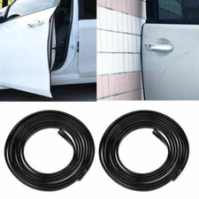 6M Car Door Edge Lip Strip Guard Protector Moulding Trim Anti Dent Scratch Black