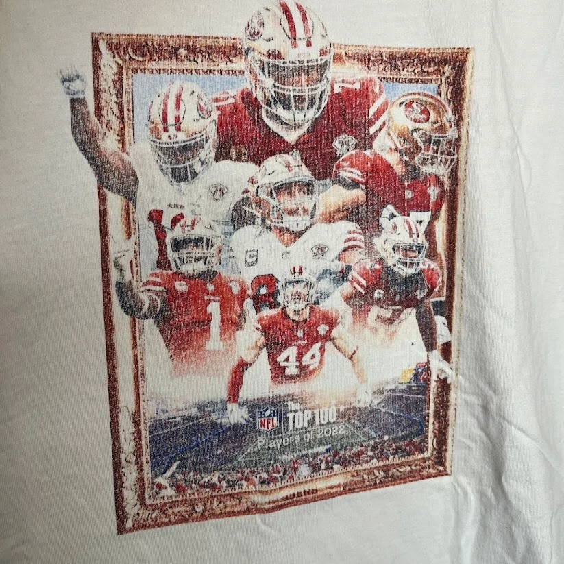 Camiseta sin mangas Cotton Heritage para hombre XL blanca 2022 Top 100 jugadores 49ers marco NFL Foto 3 de 4