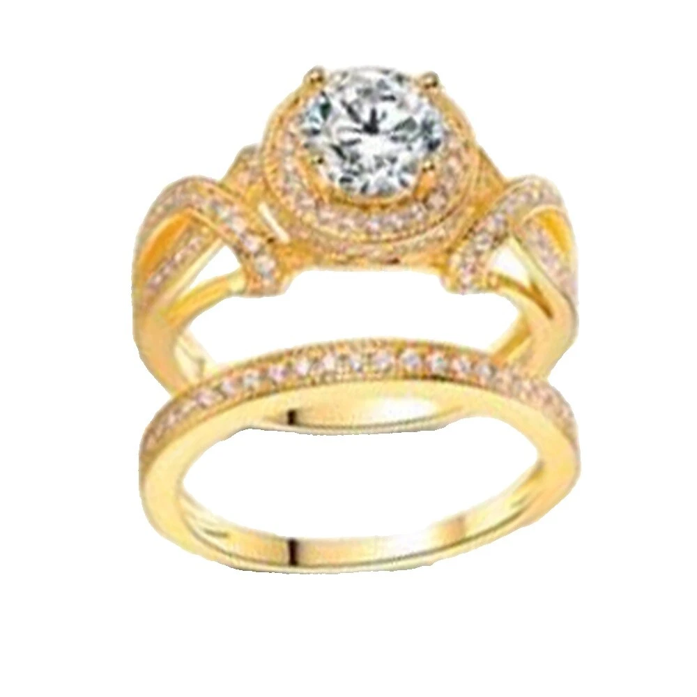 Anillos de Moda enchapado en oro Amarillo de la Eternidad