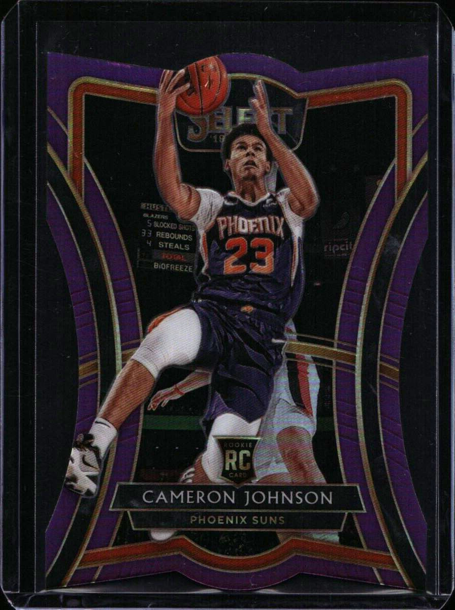 2019-20 Select Cameron Johnson Premier Level Purple Prizm Die Cut RC #62/99