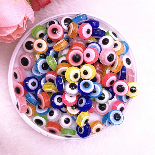 48x 6mm 8mm 10mm Resin Spacer Bead Eyes DIY Bracelet Beads Jewelry Making - Picture 19 of 42