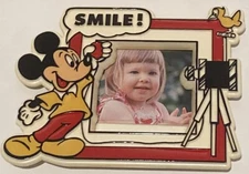 Mickey Mouse Picture frame” SMILE” Vintage genuine by Walt Disney Authentic Rare