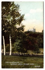 ANTQ Kimball's Castle, Belknap Point, Landscape, Lake Winnipesaukee, NH Postcard