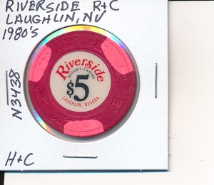 5 Casino Chip Riverside R C Laughlin Nv 1980 S H C N3438 Gambling Token Ebay