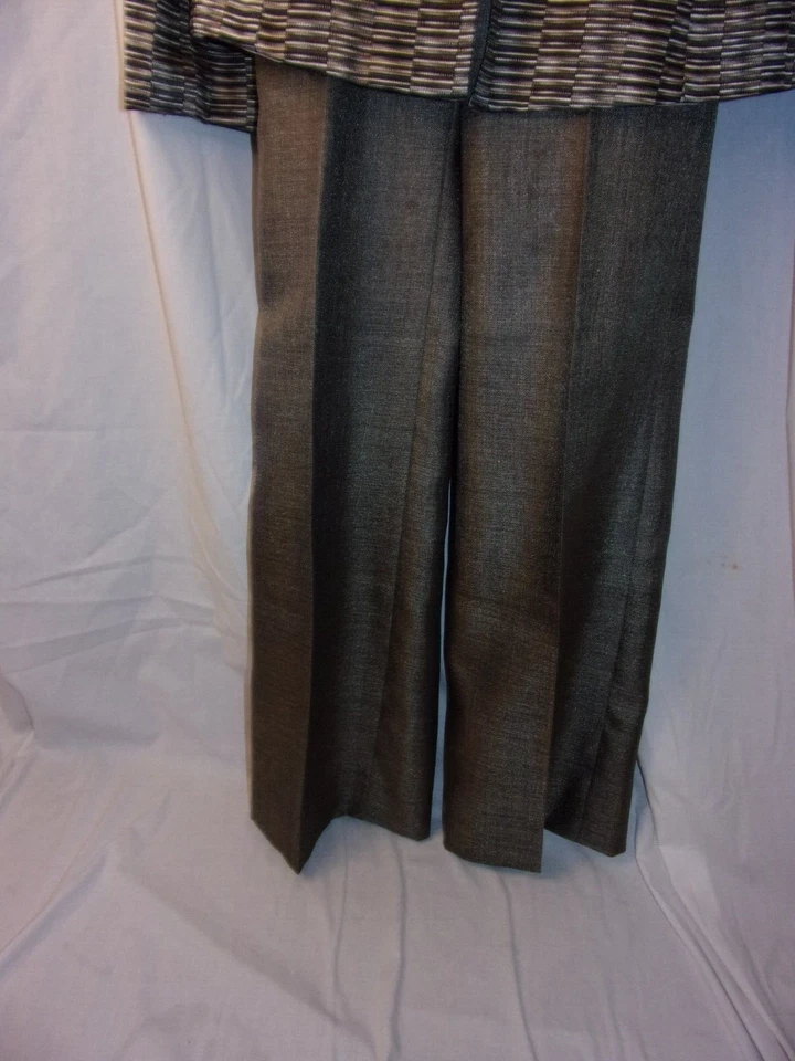 女士 Giorgio Armani 青铜黑色几何裤套装 38 令人惊叹 — 第 3/4 张图片