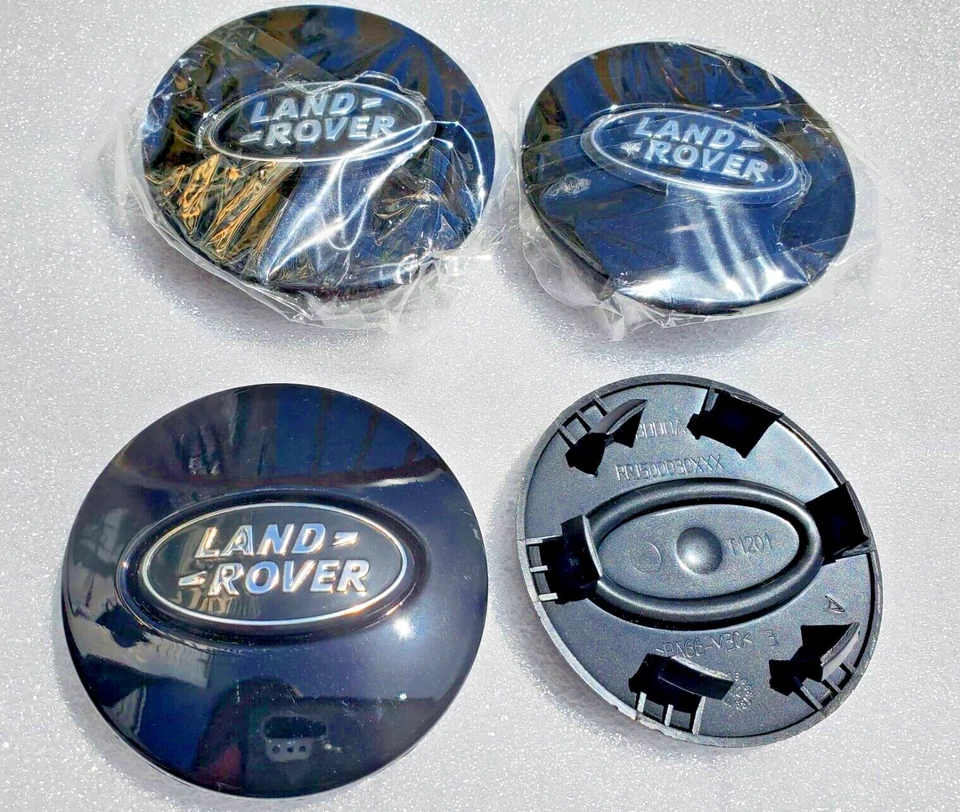 4x, Set of Land Rover Black-Black Wheel Center Hub Caps, HSE Land Rover Center Foto 3 de 3