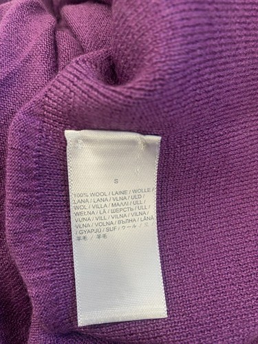 Johnstons Of Elgin 100% Pure Lambswool Made In Scotland Cardigan Purple S CD001 - Picture 7 of 8