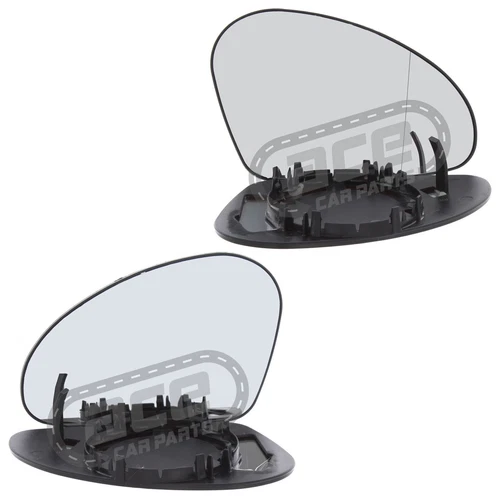 Seat Toledo 2003-2005 Wing Door Mirror Glass Aspherical & Convex Clip On 1 Pair