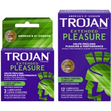Trojan Extended Pleasure Prolong Climax Control Desensitizer Lubricated Condoms