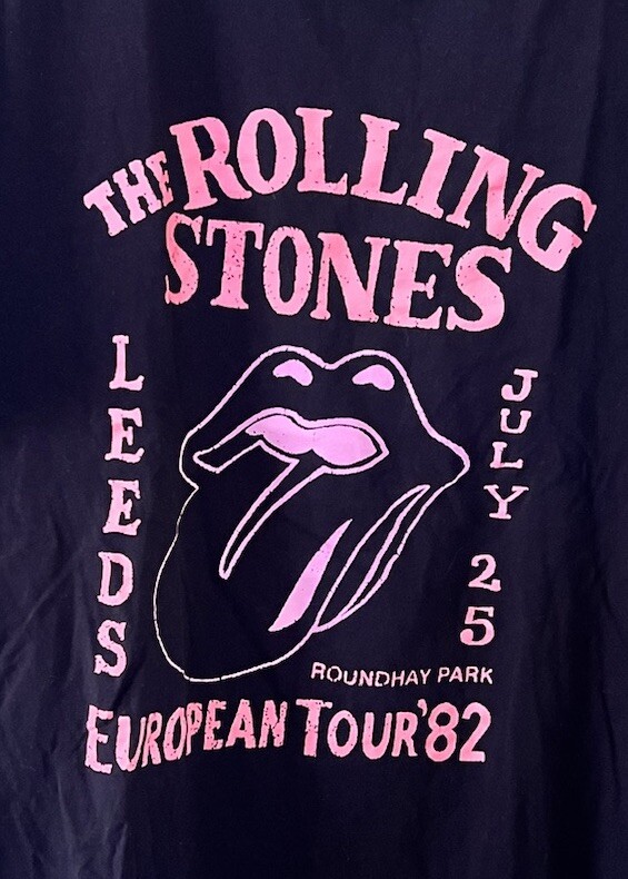 ROLLING STONES Leeds 1982 H&M Black T Shirt Size M | eBay