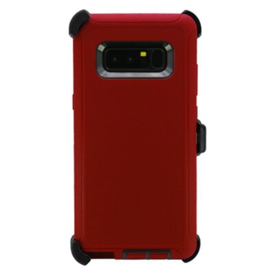 Heavy Duty Tough Shockproof Case Cover w/ Clip RED/BLACK For Samsung S8+ Plus