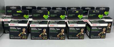 12 Rolls CVS Kinesiology Athletic Tape,Green,20 Pre-Cut Strips Roll = 2'' x 16.4'