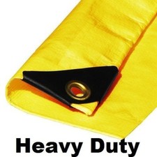 6' x 8' Heavy Duty Premium Yellow Poly Tarp 12 Mil Thickness