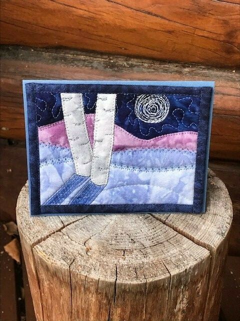 Kit De Cartes Matelassées « Trish's Raven » Par Beret Nelson - On The Trail Creations, Format 4.25 X 5.5 Pouces, USA