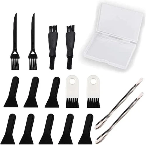 Black Scrapers LoutLivs Brushes & Spoons Kit for Herb Grinder (Keef Scraper - Picture 1 of 6