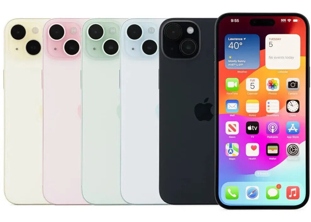 Apple iPhone 15 Plus - 256GB - Black Blue Green Yellow Apple iPhone 15 Plus - 256GB - Black Blue Green Yellow