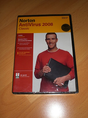 Norton Antivirus 2008 Classic noch eingeschweist Symantec Antivirus 10 Stück