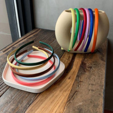 Womens Non-slip Thin Hair Hoop Satin Covered Head Hoop Fashion Satin Headband