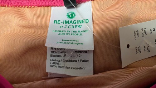 NWT 1993 J.Crew 2Pc Bikini Underwire top 34A Full Coverage Bikini Bottom Medium - Picture 20 of 24