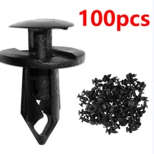100x 8mm Bumper Clip Car Hole Plastic Rivet Fastener Fender Push Pin Replacement