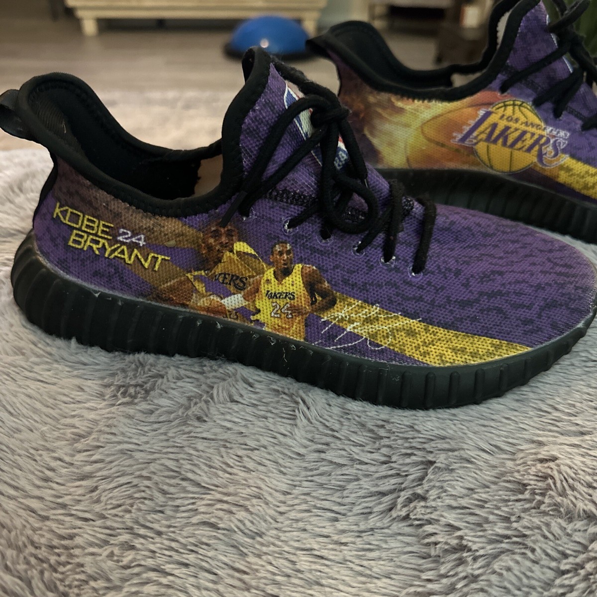 Custom Mens Kobe Bryant Yeezy Style Shoes Lakers Stitched 
